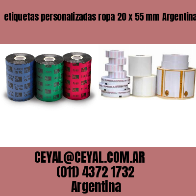 etiquetas personalizadas ropa 20 x 55 mm	Argentina