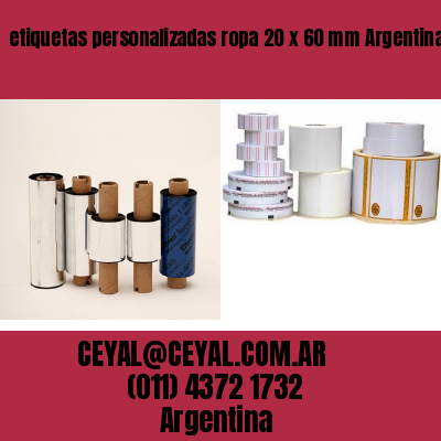 etiquetas personalizadas ropa 20 x 60 mm	Argentina