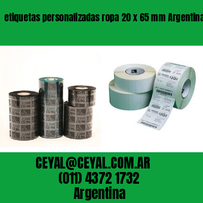 etiquetas personalizadas ropa 20 x 65 mm	Argentina