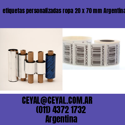 etiquetas personalizadas ropa 20 x 70 mm	Argentina