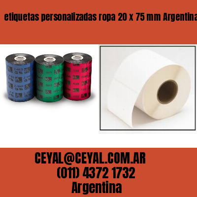 etiquetas personalizadas ropa 20 x 75 mm	Argentina