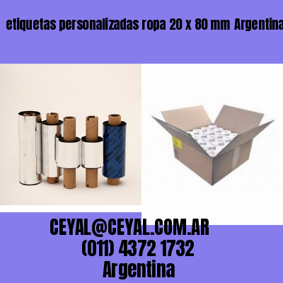 etiquetas personalizadas ropa 20 x 80 mm	Argentina