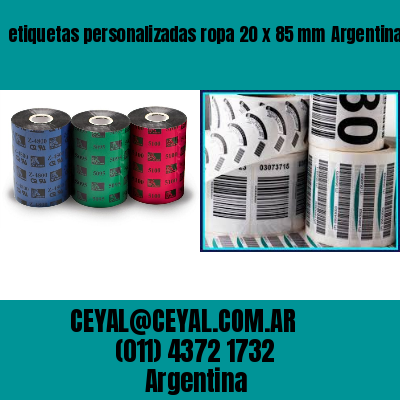 etiquetas personalizadas ropa 20 x 85 mm	Argentina