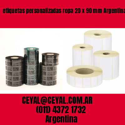 etiquetas personalizadas ropa 20 x 90 mm	Argentina