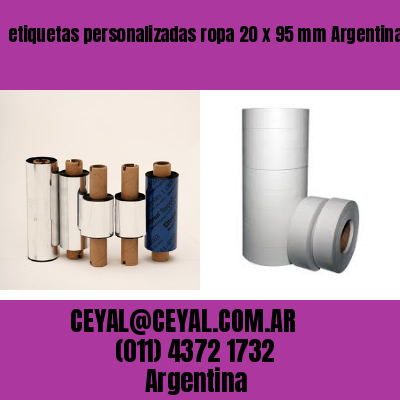 etiquetas personalizadas ropa 20 x 95 mm	Argentina