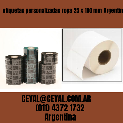 etiquetas personalizadas ropa 25 x 100 mm	Argentina