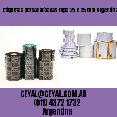 etiquetas personalizadas ropa 25 x 25 mm	Argentina