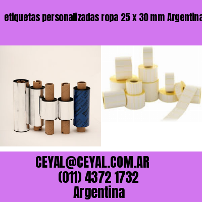 etiquetas personalizadas ropa 25 x 30 mm	Argentina