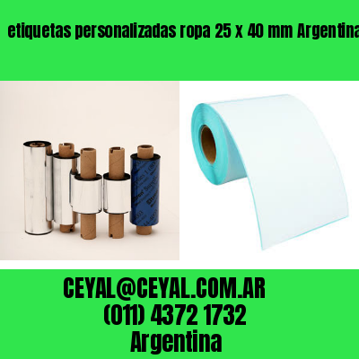 etiquetas personalizadas ropa 25 x 40 mm	Argentina