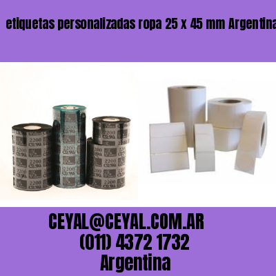 etiquetas personalizadas ropa 25 x 45 mm	Argentina