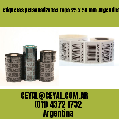 etiquetas personalizadas ropa 25 x 50 mm	Argentina