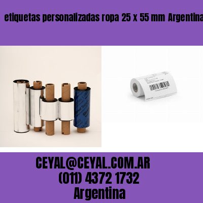 etiquetas personalizadas ropa 25 x 55 mm	Argentina