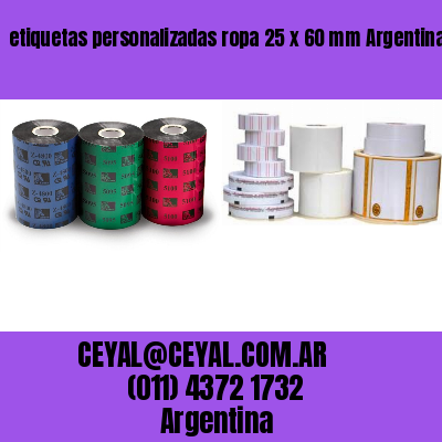 etiquetas personalizadas ropa 25 x 60 mm	Argentina