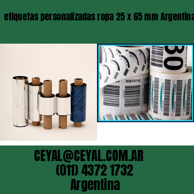 etiquetas personalizadas ropa 25 x 65 mm	Argentina