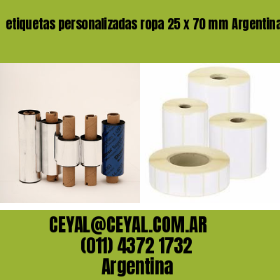 etiquetas personalizadas ropa 25 x 70 mm	Argentina