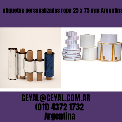 etiquetas personalizadas ropa 25 x 75 mm	Argentina