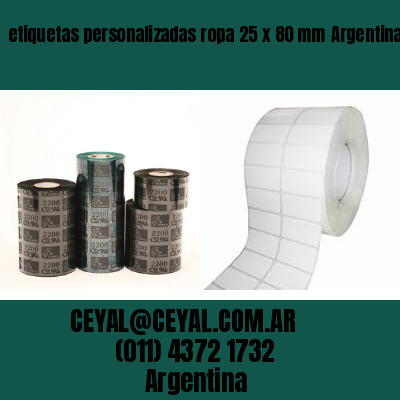 etiquetas personalizadas ropa 25 x 80 mm	Argentina