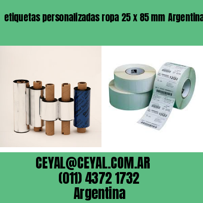 etiquetas personalizadas ropa 25 x 85 mm	Argentina