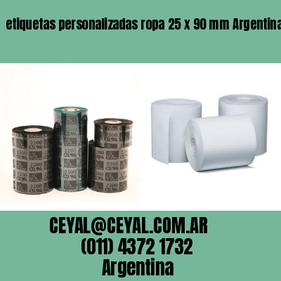 etiquetas personalizadas ropa 25 x 90 mm	Argentina