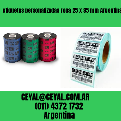 etiquetas personalizadas ropa 25 x 95 mm	Argentina