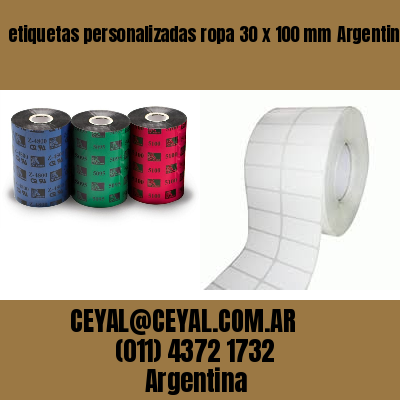 etiquetas personalizadas ropa 30 x 100 mm	Argentina