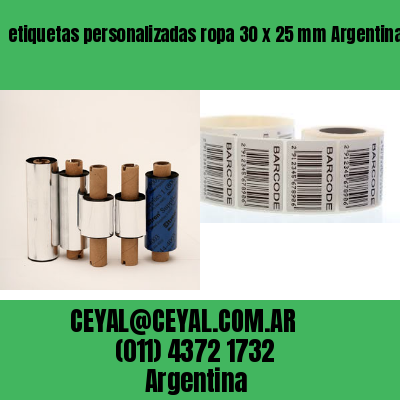 etiquetas personalizadas ropa 30 x 25 mm	Argentina