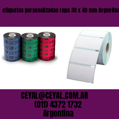 etiquetas personalizadas ropa 30 x 40 mm	Argentina