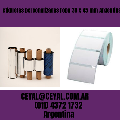 etiquetas personalizadas ropa 30 x 45 mm	Argentina