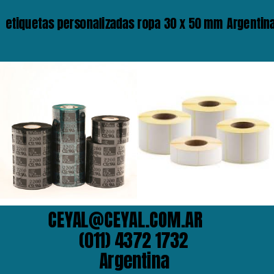 etiquetas personalizadas ropa 30 x 50 mm	Argentina