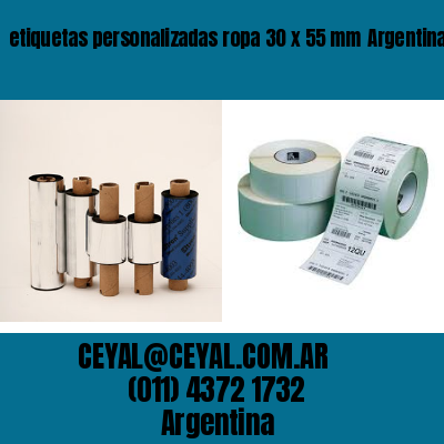 etiquetas personalizadas ropa 30 x 55 mm	Argentina