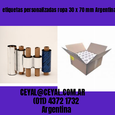 etiquetas personalizadas ropa 30 x 70 mm	Argentina