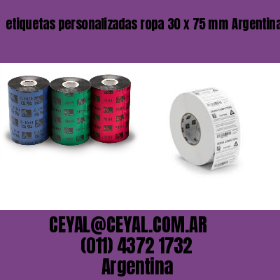 etiquetas personalizadas ropa 30 x 75 mm	Argentina