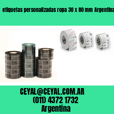 etiquetas personalizadas ropa 30 x 80 mm	Argentina