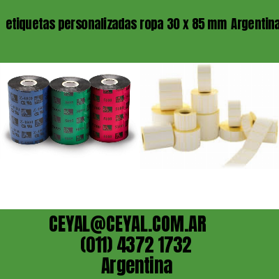 etiquetas personalizadas ropa 30 x 85 mm	Argentina