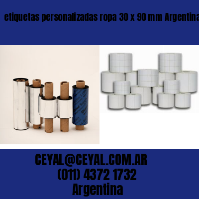 etiquetas personalizadas ropa 30 x 90 mm	Argentina