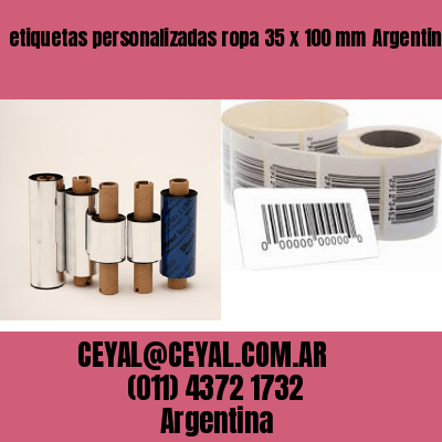 etiquetas personalizadas ropa 35 x 100 mm	Argentina