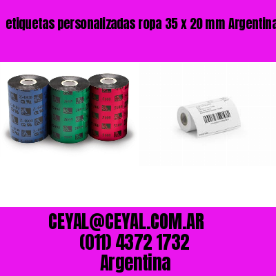 etiquetas personalizadas ropa 35 x 20 mm	Argentina