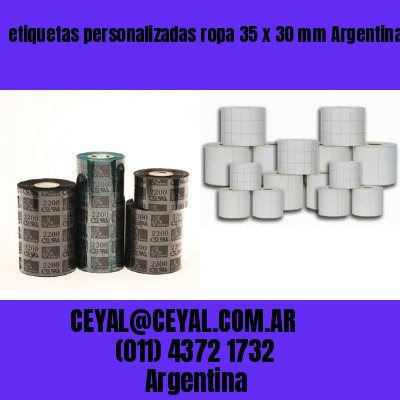 etiquetas personalizadas ropa 35 x 30 mm	Argentina