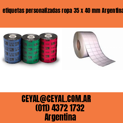 etiquetas personalizadas ropa 35 x 40 mm	Argentina