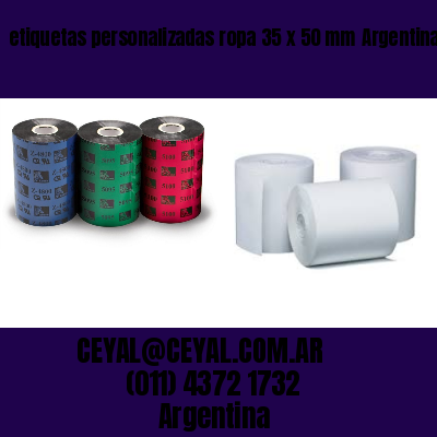 etiquetas personalizadas ropa 35 x 50 mm	Argentina