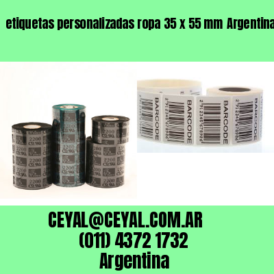 etiquetas personalizadas ropa 35 x 55 mm	Argentina