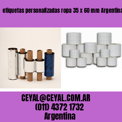 etiquetas personalizadas ropa 35 x 60 mm	Argentina