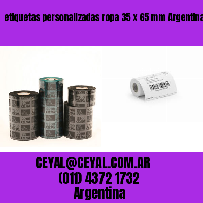 etiquetas personalizadas ropa 35 x 65 mm	Argentina