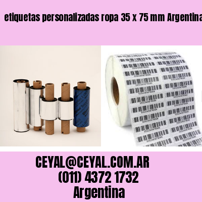 etiquetas personalizadas ropa 35 x 75 mm	Argentina