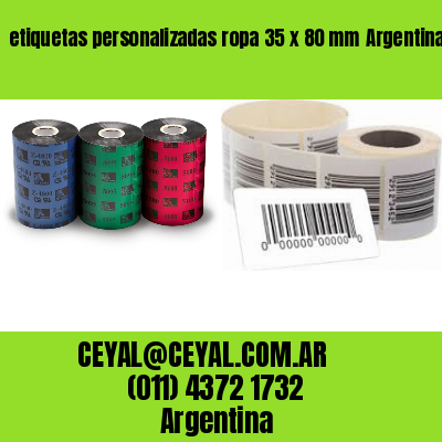 etiquetas personalizadas ropa 35 x 80 mm	Argentina