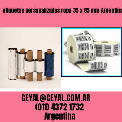 etiquetas personalizadas ropa 35 x 85 mm	Argentina