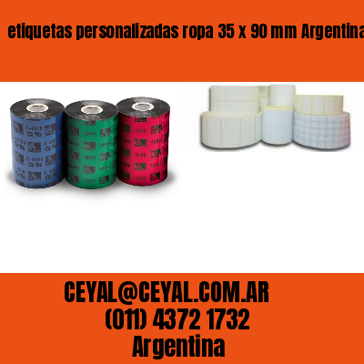 etiquetas personalizadas ropa 35 x 90 mm	Argentina