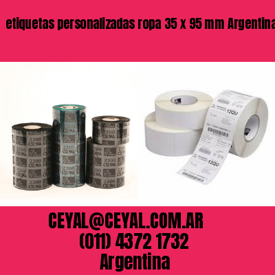 etiquetas personalizadas ropa 35 x 95 mm	Argentina