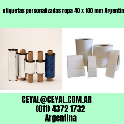 etiquetas personalizadas ropa 40 x 100 mm	Argentina