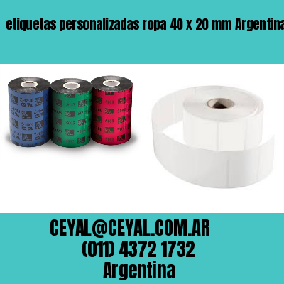 etiquetas personalizadas ropa 40 x 20 mm	Argentina